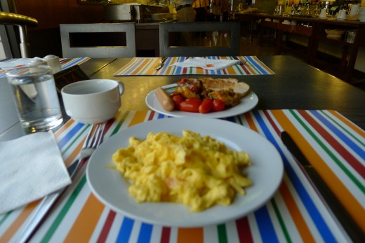 A plate of cooked to order scrambled eggs saved the day!