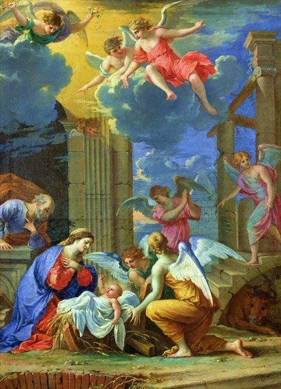 "The Nativity" - by Charles-François Poerson (1667)