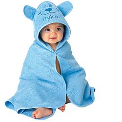 A ridiculously cute hooded towel from Lillian Vernon
