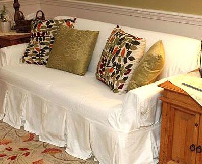 An expertly applied slipcover