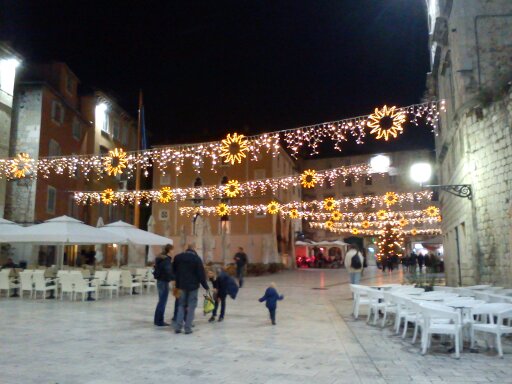 Christmas lights in Split, Croatia