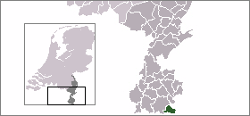Map location of Vaals, The Netherlands 