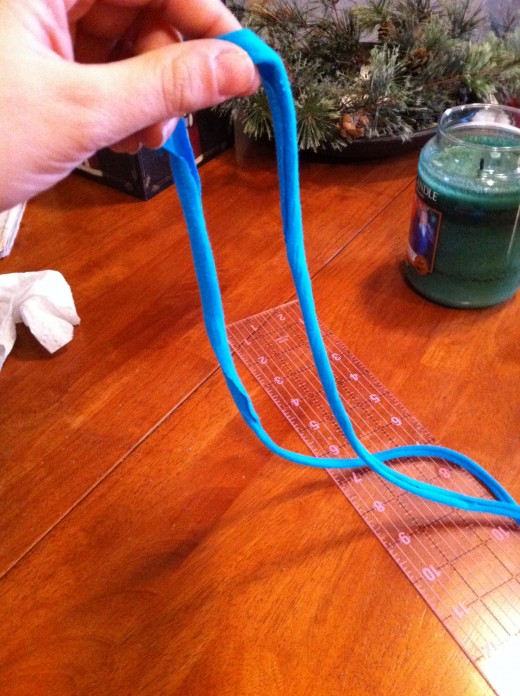 Stretch those loops! They will curl.