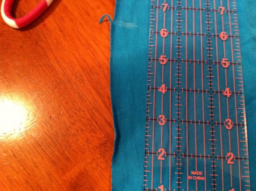 Cut your 6 inch strips.