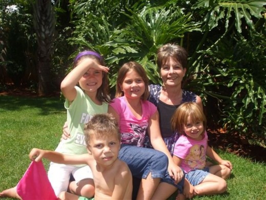  Martie and her four angels!!