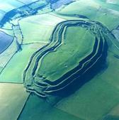 Aerial view of Maiden Castle today