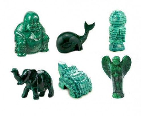 Malachite Crystal Sculptures and Carvings