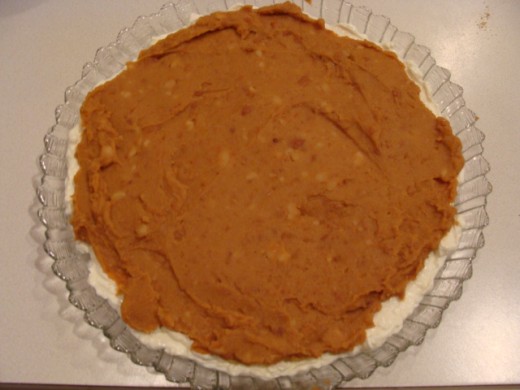 Refried bean layer.