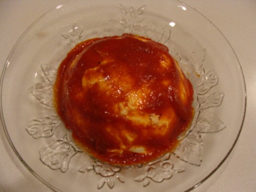 Pour cocktail sauce over and serve.