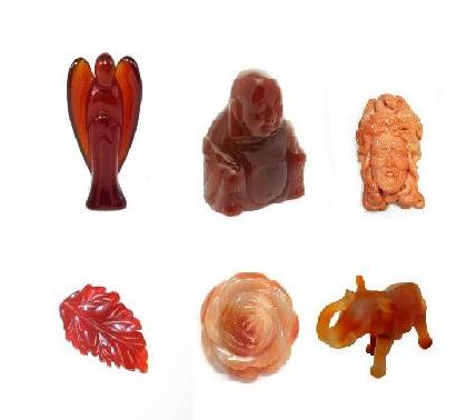 Carnelian carvings and sculptures