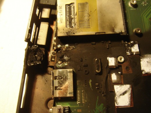 HDMI port and the motherboard separated