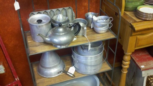 Most all the old aluminum pots and pans are still ready to serve another generation.
