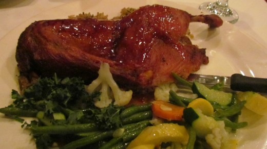 I enjoyed the Roast Long Island Duck, which was succulent and juicy.