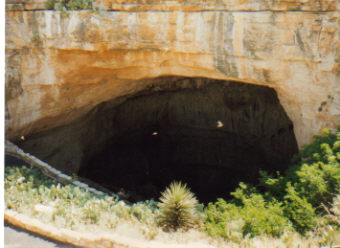 Entrance to Carlsbad Cavern in Carlsbad Caverns National Park.