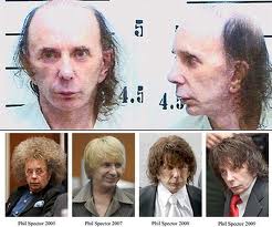 EVEN FORMER MUSIC PRODUCER, AND CONVICTED-MURDERER, PHIL SPECTOR, IS NOT IMMUNE TO THE SHAME OF BEING CAUGHT RUGLESS.
