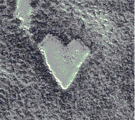 A heart-shaped mesa on Mars