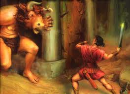 Theseus in colored clothing