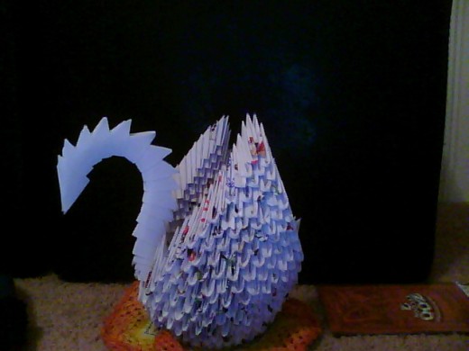 The finished swan. This took about half a day.