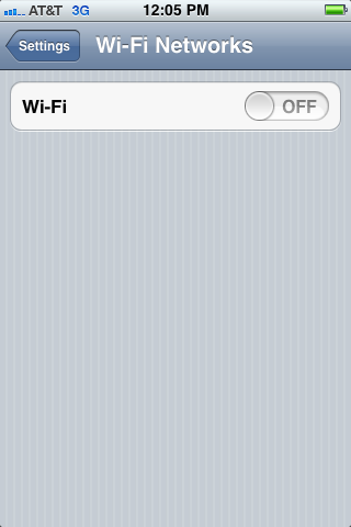 Turn off Wi-Fi.