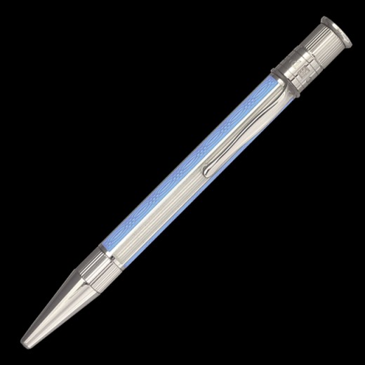 David Oscarson Reflections Ball Point - Azure Blue and Translucent White
