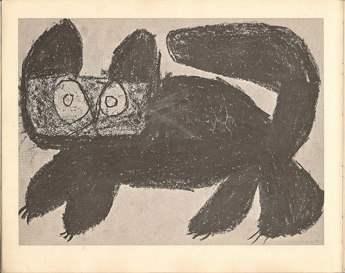 Child's Crayone Drawing of a Cat