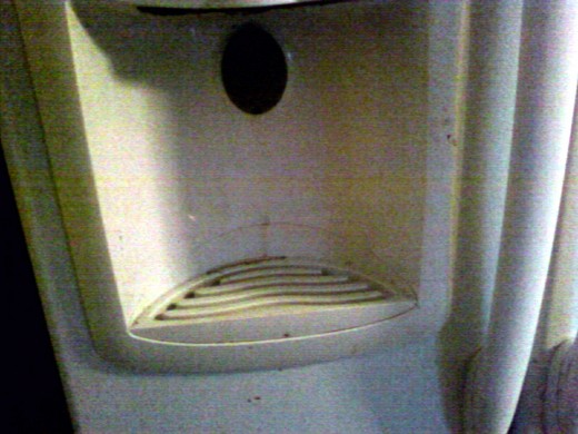 Dirty refrigerator door