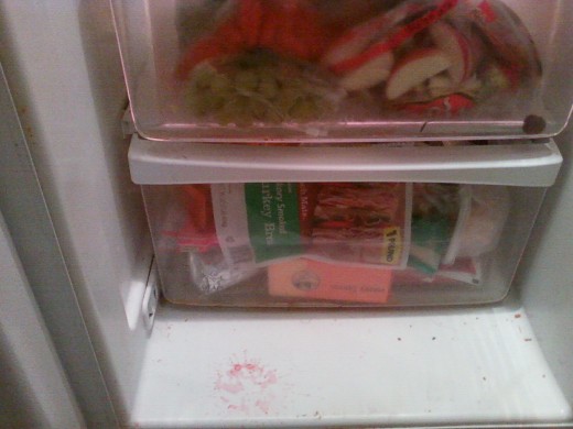 Dirty refrigerator inside
