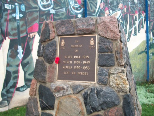 War memorial at Scarborough Rifle Company mural
