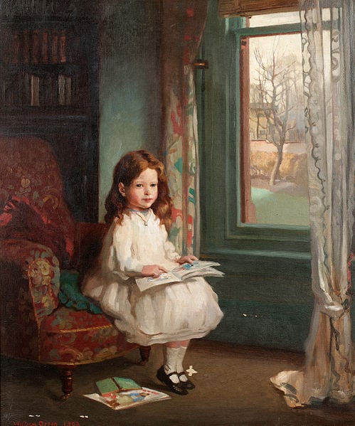 Portrait of Clara Hughes, 1902 (Child reading)