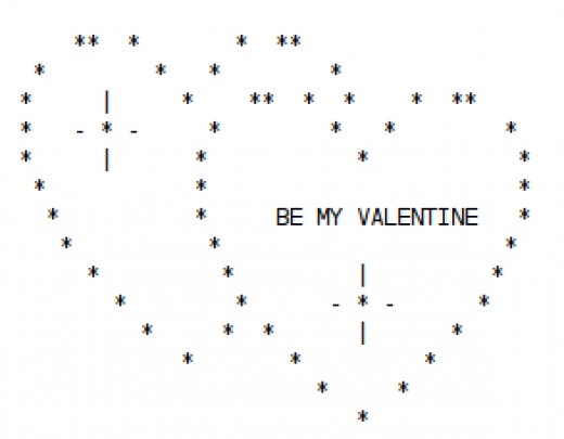One Line Ascii Art Hearts : Valentine ascii text art hearts hubpages