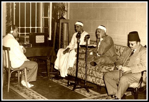 Sheikh Mustafa Ismail with the King of Egypt Farouk