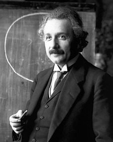 Einstein in 1921.