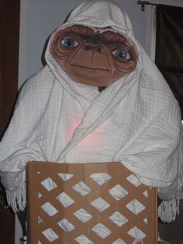 "If ET was around now he wouldn't have to wear a sheet over his head. He could come as himself."