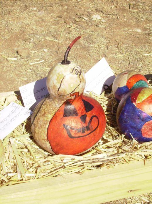 Gourd Decorated Halloween Pumpkin