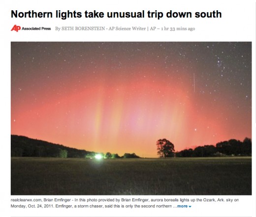 Northern lights in Arkansas, c'mon people how is this a conspiracy.