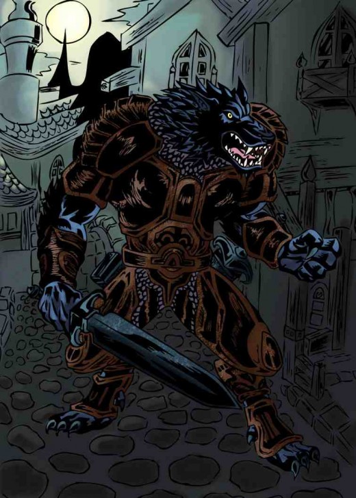 A Sunderfang Worg, an enemy of the Darkhowls in areas such as Denby Dale. This is the leader of the attack against the Shaman.