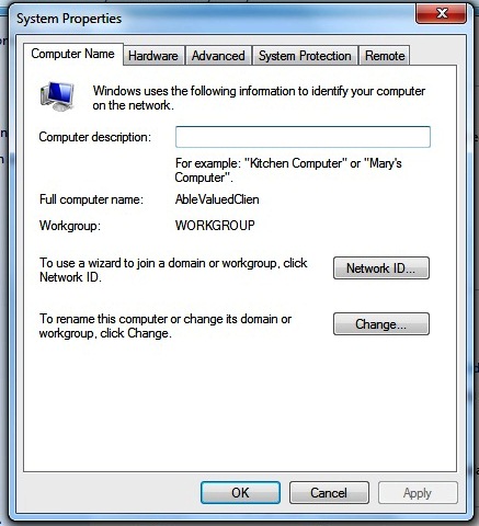 Advanced system properties