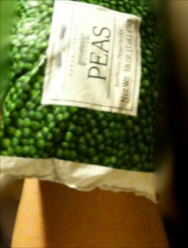 A bag of peas in the freezer are great for slapping onto sore muscles and tired, injured legs and feet.