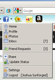 Online Writers Toolbar - Facebook Integration (click for full size)