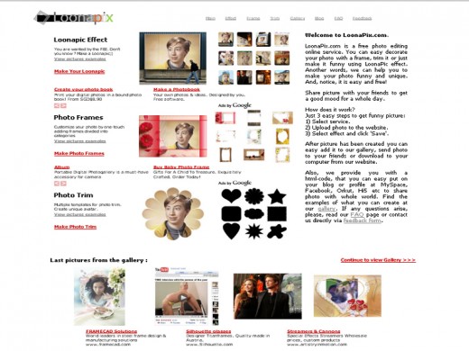 Loonapix.com homepage