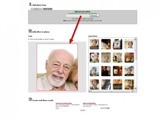 Browse to open your photo file