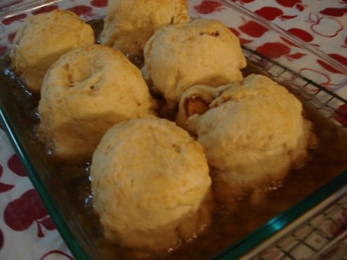 Baked apple dumplings, ready to eat!