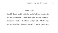 How to write an abstract in APA Format