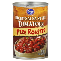 DICED SALSA STYLE TOMATOES FIRE ROASTED W/GREEN CHILIES