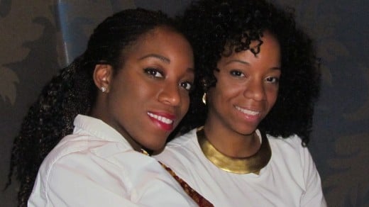 My daughters NeNe and JoJo, pose together in the Lincoln Restaurant before lunch was served. 