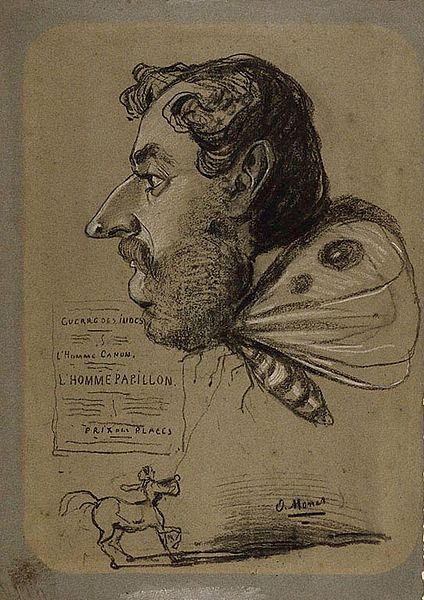 Caricature of Jules Didier, By Claude Monet