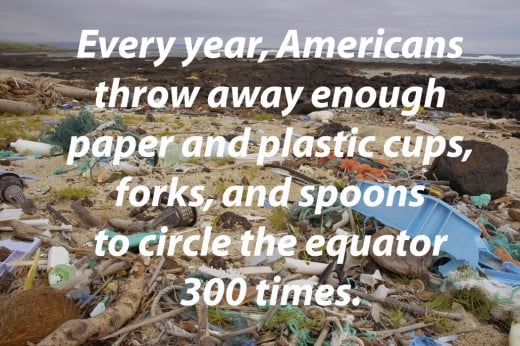 The quantity of trash produced is directly related to how much we consume. 