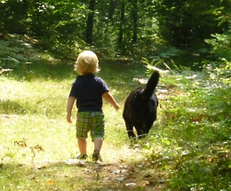a boy and his dog - (www.simplelivingfamily.com)