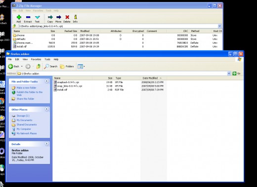We extract only the RDF file, again in this case to our download folder.  You can't edit the file properly in the XPI folder, and it will not take.