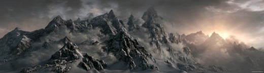 An example of some of the scenery you'll be adventuring through as you try to make money in Skyrim.